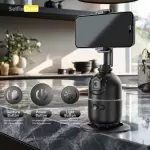 Akıllı Yüz Tanıma, Panoramik Takip İçin Selfie Tripodu ve Titreşimi Önleyici, Otomatik Yüz Takip Tripodu, 360 ° Dönebilen Telefon Kurulumu, Akıllı Telefon Takip Tutucu.
