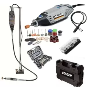 Mager Mgr1020gr 6 Kademe Devir Ayarlı Gravür Seti Mini Taşlama Taşıma Çantalı Askı Aparatlı