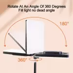 10 inç LED Düz Panel, 43 inç Ayarlanabilir Tripod Standlı, USB Güçlü PP Malzeme, Fotoğrafçılık, Canlı Yayın ve Fotoğraf Stüdyoları için 3 Renk Modu ve 10 Parlaklık Seviyesi ile Kısılabilir