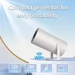HY300 Mini Projektör HD 720P - WiFi Destekli, Taşınabilir & Akıllı, 180° Dönebilme, USB Güçlü, Hoparlör Dahil - Ev Sinema Deneyiminizi Dönüştürün