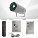 HY300 Mini Projektör HD 720P - WiFi Destekli, Taşınabilir & Akıllı, 180° Dönebilme, USB Güçlü, Hoparlör Dahil - Ev Sinema Deneyiminizi Dönüştürün