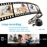 Kablosuz Mini Gözetleme Kamerası, 480p Video Kaydı, Şarj Edilebilir Lityum Polimer Pili, USB/Pil Güçlü, Wi-Fi Etkin Ev, Ofis, Araba İzleme için Siyah