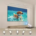 HY300 Mini Projektör HD 720P - WiFi Destekli, Taşınabilir & Akıllı, 180° Dönebilme, USB Güçlü, Hoparlör Dahil - Ev Sinema Deneyiminizi Dönüştürün