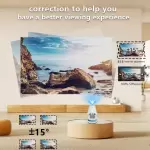 HY300 Mini Projektör HD 720P - WiFi Destekli, Taşınabilir & Akıllı, 180° Dönebilme, USB Güçlü, Hoparlör Dahil - Ev Sinema Deneyiminizi Dönüştürün