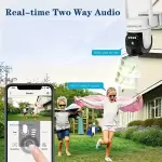 2K 3MP Güneş Enerjili Güvenlik Kamerası 360° Görüntüleme, İki Yönlü Konuşma, Renkli Gece Görüşü, Spot Işık/Siren, Hareket Algılama Ve Bulut/SD Depolama