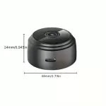 Kablosuz Mini Gözetleme Kamerası, 480p Video Kaydı, Şarj Edilebilir Lityum Polimer Pili, USB/Pil Güçlü, Wi-Fi Etkin Ev, Ofis, Araba İzleme için Siyah