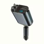 4'ü 1 Arada Ultra Hızlı Geri Çekilebilir Araba Şarj Cihazı