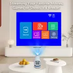 HY300 Mini Projektör HD 720P - WiFi Destekli, Taşınabilir & Akıllı, 180° Dönebilme, USB Güçlü, Hoparlör Dahil - Ev Sinema Deneyiminizi Dönüştürün