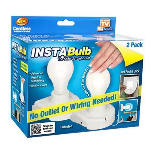 Insta Bulb 2'Li  Kapı ve Duvara  Monte Edilen Büyük  Boy Led Soğuk Ampül