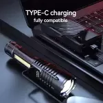 2 Süper Parlak Şarj Edilebilir LED El Fenerleri, Taşınabilir Geri Çekilebilir