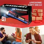 2 Süper Parlak Şarj Edilebilir LED El Fenerleri, Taşınabilir Geri Çekilebilir